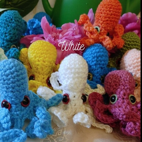 Hand Made Crocheted Mini Octopus Toy - Picture 11 of 12